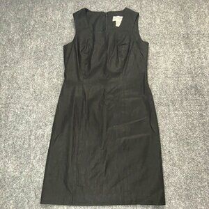 Carol‎ Horn Dress Women's 2P Sheath Black Linen Blend Sleeveless Zipper Lined